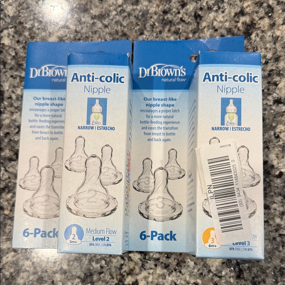 Dr. Brown's Anti-Colic Nipple 6-Pack - Clear